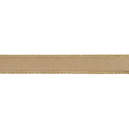 1" Wired Ribbon | Gold Dupion w/ Metallic-Fused Backing | 10 Yard Roll LaRibbons and Crafts