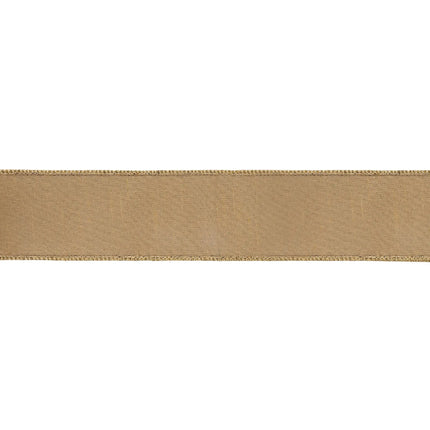 2 1/2" wired gold dupion ribbon with metallic-fused lining, great for mailbox bows, floral arrangement accents