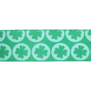 2 1/2" Wired Ribbon | Green Four Leaf Clover | 10 Yard Roll