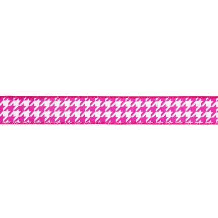 1 1/2" Wired Dupioni Ribbon | Pink/White Herringbone w/ Pink Backing | 10 Yard Roll LaRibbons and Crafts