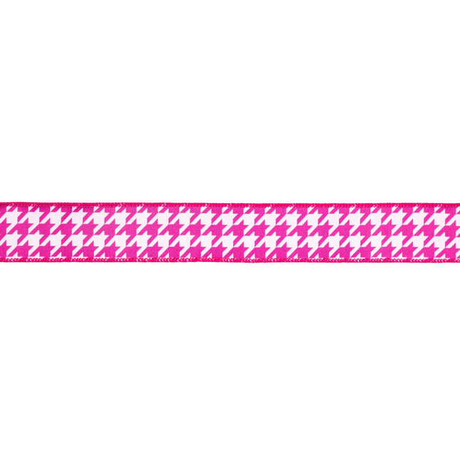 1 1/2" Wired Dupioni Ribbon | Pink/White Herringbone w/ Pink Backing | 10 Yard Roll LaRibbons and Crafts