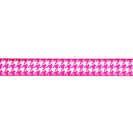 Spring Day Floral Stems with Pink/White Herringbone Ribbon Bundle 3 Rolls |30 Yards
