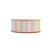 Wired Ribbon | Pastel Horizontal Stripe | 10 Yard Roll