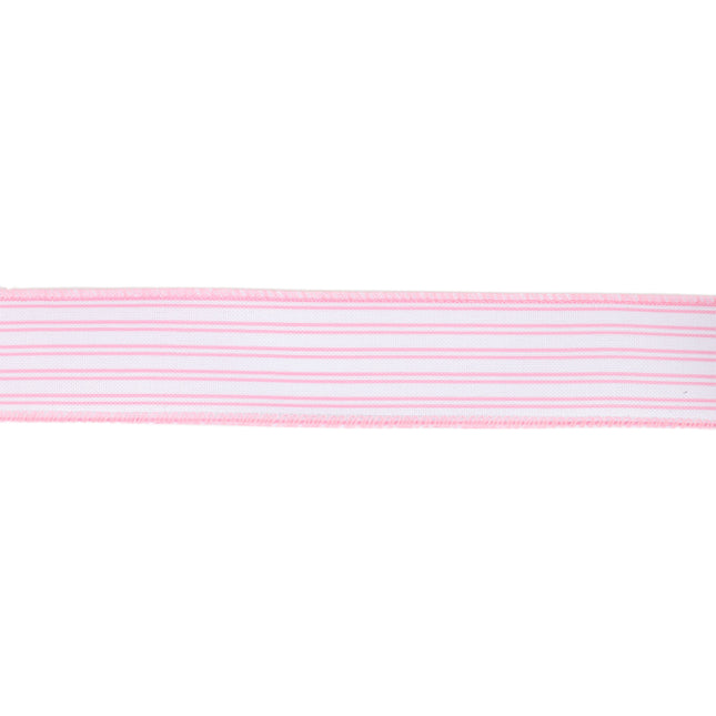 Baby Pink Bows and Light Pink Dupioni with pink Ticking Stripe 3 Rolls |30 Yards