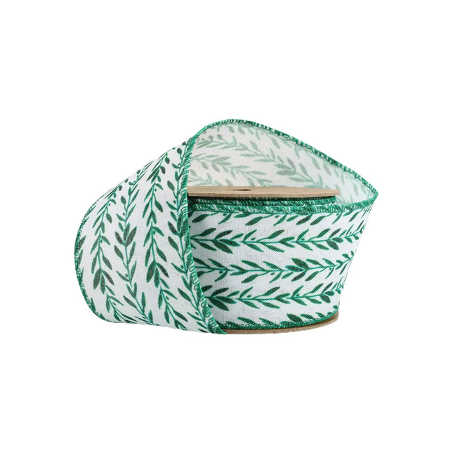 2 1/2" Wired Ribbon | Olive Leaf | 10 Yard Roll LaRibbons and Crafts