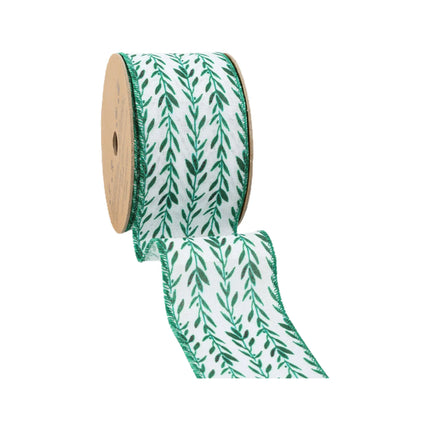 2 1/2" Wired Ribbon | Olive Leaf | 10 Yard Roll LaRibbons and Crafts