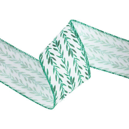 2 1/2" Wired Ribbon | Olive Leaf | 10 Yard Roll LaRibbons and Crafts