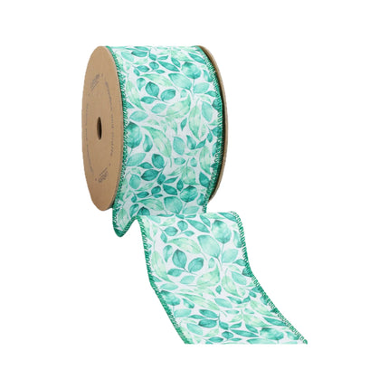 2 1/2" Wired Ribbon | All Over Leaf | 10 Yard Roll LaRibbons and Crafts