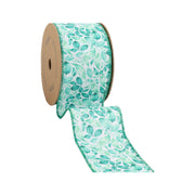 2 1/2" Wired Ribbon | All Over Leaf | 10 Yard Roll