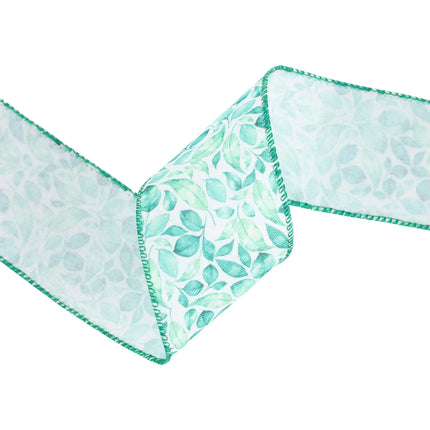2 1/2" Wired Ribbon | All Over Leaf | 10 Yard Roll LaRibbons and Crafts