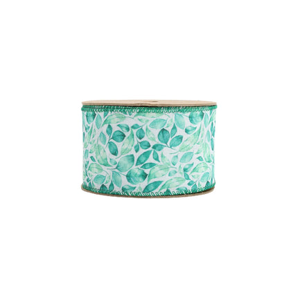2 1/2" Wired Ribbon | All Over Leaf | 10 Yard Roll LaRibbons and Crafts