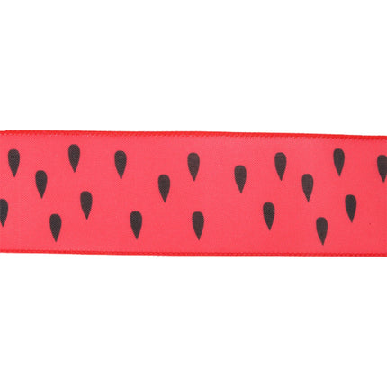 2 1/2" Wired Ribbon | Watermelon Seeds | 10 Yard Roll LaRibbons and Crafts