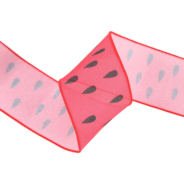2 1/2" Wired Ribbon | Watermelon Seeds | 10 Yard Roll LaRibbons and Crafts