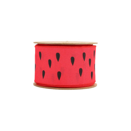 2 1/2" Wired Ribbon | Watermelon Seeds | 10 Yard Roll LaRibbons and Crafts