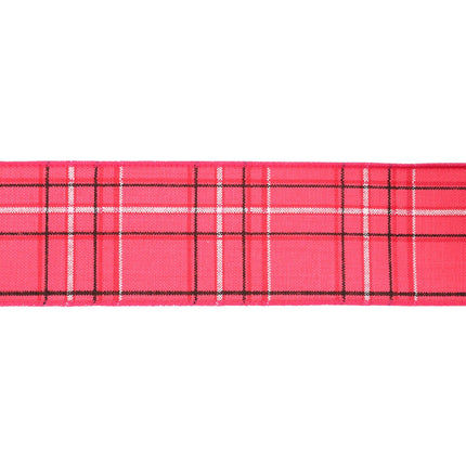 2 1/2" Wired Ribbon | Hot Pink/Spring Plaid | 10 Yard Roll LaRibbons and Crafts