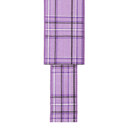 1 1/2" Wired Ribbon | Purple/Spring Plaid | 10 Yard Roll LaRibbons and Crafts