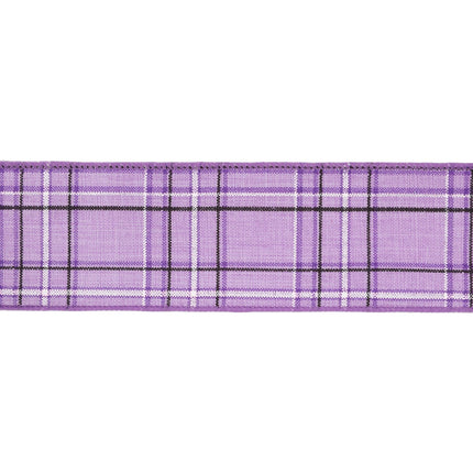 2 1/2" Wired Ribbon | Purple/Spring Plaid | 10 Yard Roll LaRibbons and Crafts