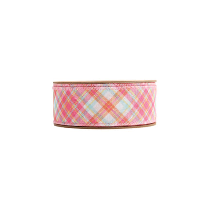 Pink Plaid Pattern Ribbon 1 1/2
