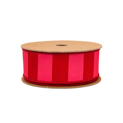 Valentines Day-Hearts and Plaids & Red/Pink Wide Horizontal Stripe & Mesh| 3 Rolls