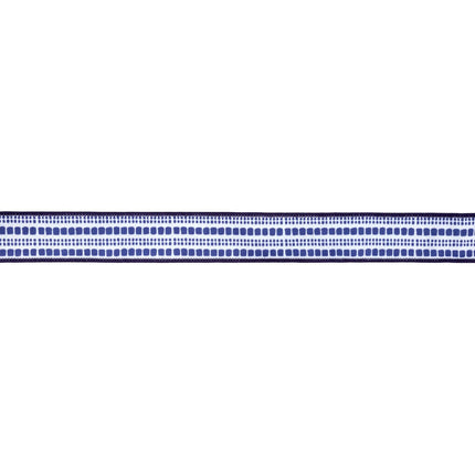 Chic Blue Bias Plaid 1 1/2" wired dupioni ribbon with a rich navy backing, ideal for crafting elegant bows