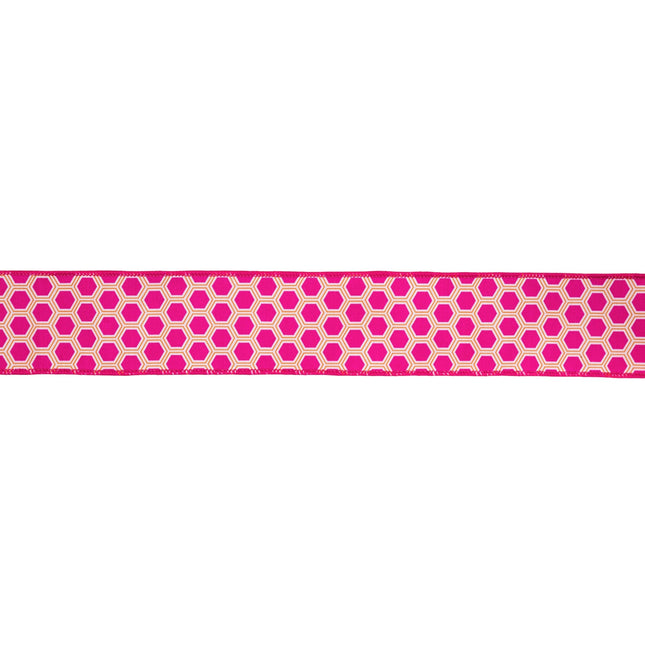 2 1/2" Wired Dupioni Ribbon | Pink/Orange Hexi w/ Pink Backing | 10 Yard Roll LaRibbons and Crafts