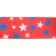 2 1/2" Wired Ribbon | Red w/ White/Blue Stars