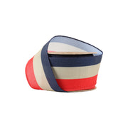 2 1/2" Wired Ribbon | Red/Natural/Blue Bunting Stripe | 10 Yard Roll