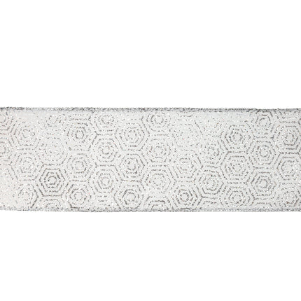 2 1/2" Wired Ribbon | Silver Square Loop | 10 Yard Roll LaRibbons and Crafts