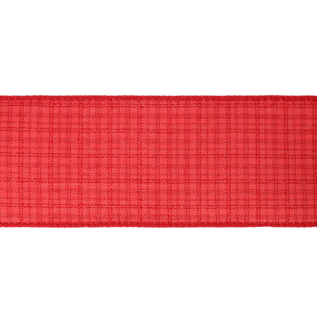 2 1/2" Wired Ribbon | Red Plaid | 10 Yard Roll LaRibbons and Crafts