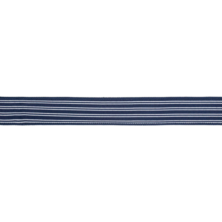 1 1/2" Wired RIbbon | Ticking Stripe Navy | 10 Yard Roll