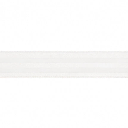 1 1/2" Wired Ribbon | White Glittered Pinstripes on White | 10 Yard Roll LaRibbons Wholesale