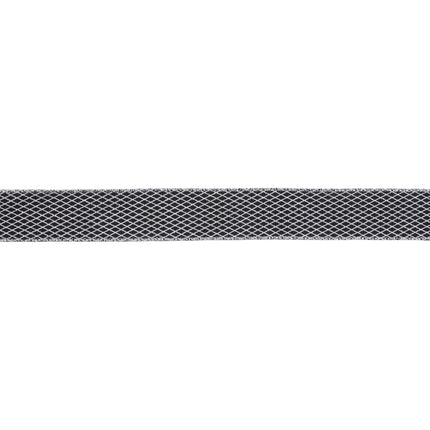 1 1/2" Wired Ribbon | White Diamond Outlines on Black | 10 Yard Roll LaRibbons Wholesale