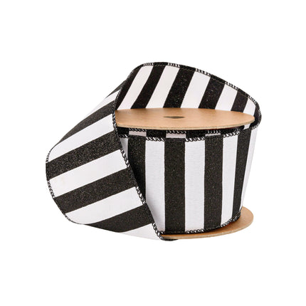 Glittered Stripes and Grosgrain Ribbon with Soccer Ball Pattern Assorted with Royal Blue Dupioni |4 Rolls |55 Yards