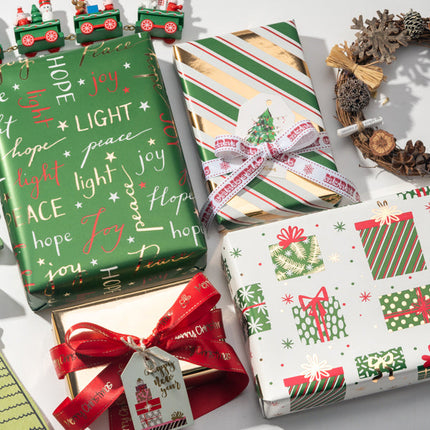 green wrapping paper