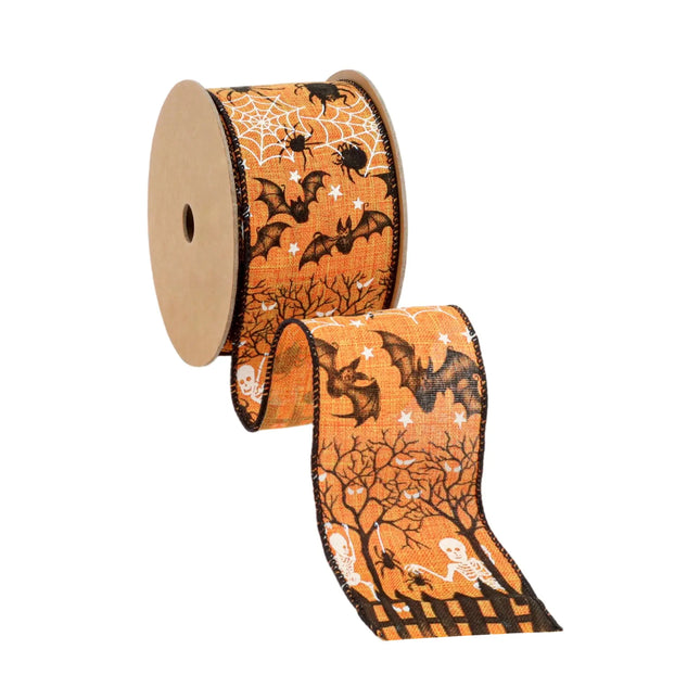 2 1/2" Wired Ribbon | Spooky Scene | 10 Yard Roll