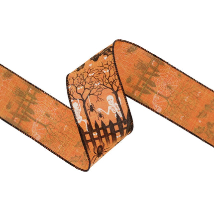 2 1/2" Wired Ribbon | Spooky Scene | 10 Yard Roll
