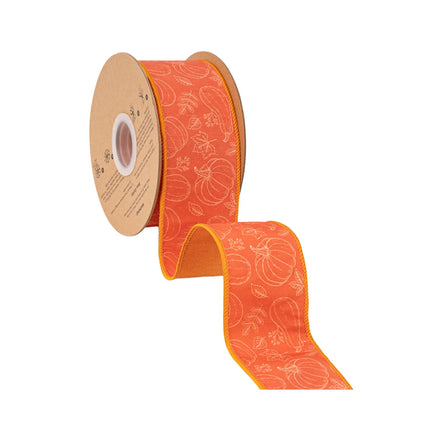 2 1/2" Halloween Friends with 2 1/2" Black Dupioni with 2 1/2" Pumpkin Ribbon Bundle  3 Rolls | 30 Yards