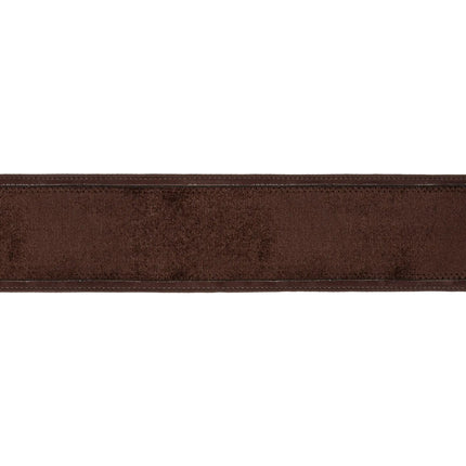 Solid green velvet center wired ribbon, ideal for classic rustic and upscale handmade decor.