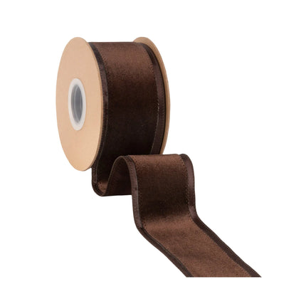 Rich emerald green wired velvet ribbon, great for tree trimming and floral DIY craft projects.