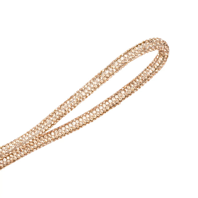Shiny gold diamond cording chain featuring bling rhinestone design for party decor 