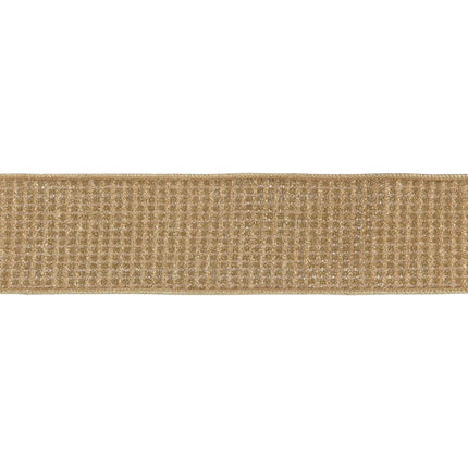 Glam craft wired ribbon, rich gold sparkle material finished with durable gold metallic backing