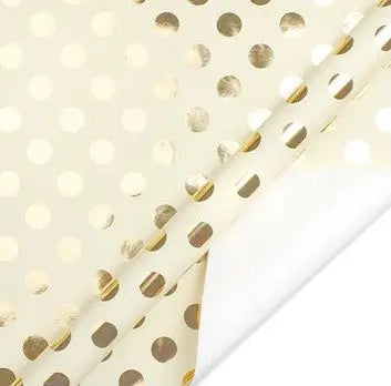 30" x 10' Wrapping Paper Bundle (4 Roll Pack) | White/Ivory/Gold Herringbone/Dots/Triangles/Art Deco LaRibbons and Crafts