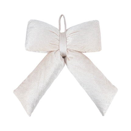 12" x 15.5" Puffy Velvet Bow | Puffy Edge | Pearly Pink with Metallic LA Ribbons Wholesale