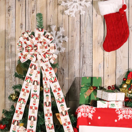 2 1/2" Wired Ribbon | "Nutcracker" White/Multi | 10 Yard Roll