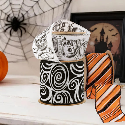 Halloween Ribbon Set 06 – 3 Rolls Craft DIY Deal Bundle LaRibbons and Crafts