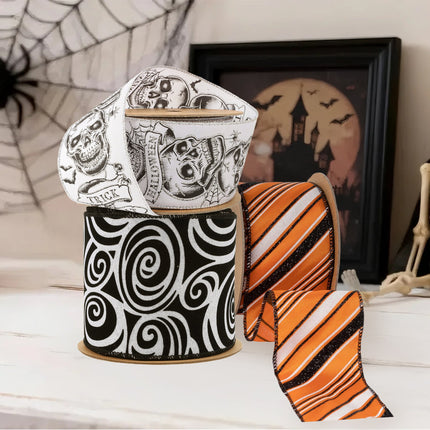 Halloween Ribbon Set 06 – 3 Rolls Craft DIY Deal Bundle LaRibbons and Crafts