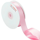 Spool of Pearl Pink double-face satin ribbon smooth sheen for gift wraps