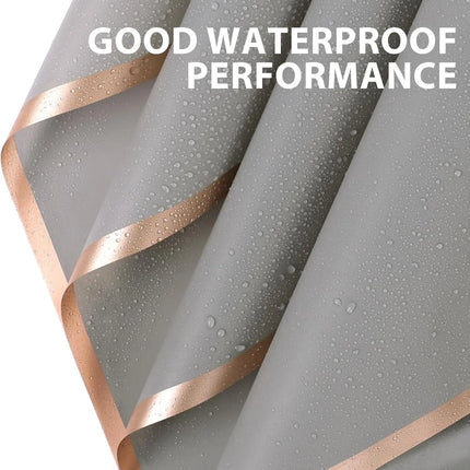 Gray matte floral wrapping sheets (58x58cm), rose gold edge, perfect for creating sleek, sophisticated looks for events 