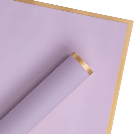 58x58cm Lilac floral sheets, matte finish with gold border, great for floral displays