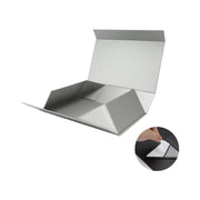 14" X 9" X 4.3" Collapsible Gift Box with Magnetic Closure - Silver